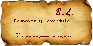 Brunovszky Levendula névjegykártya